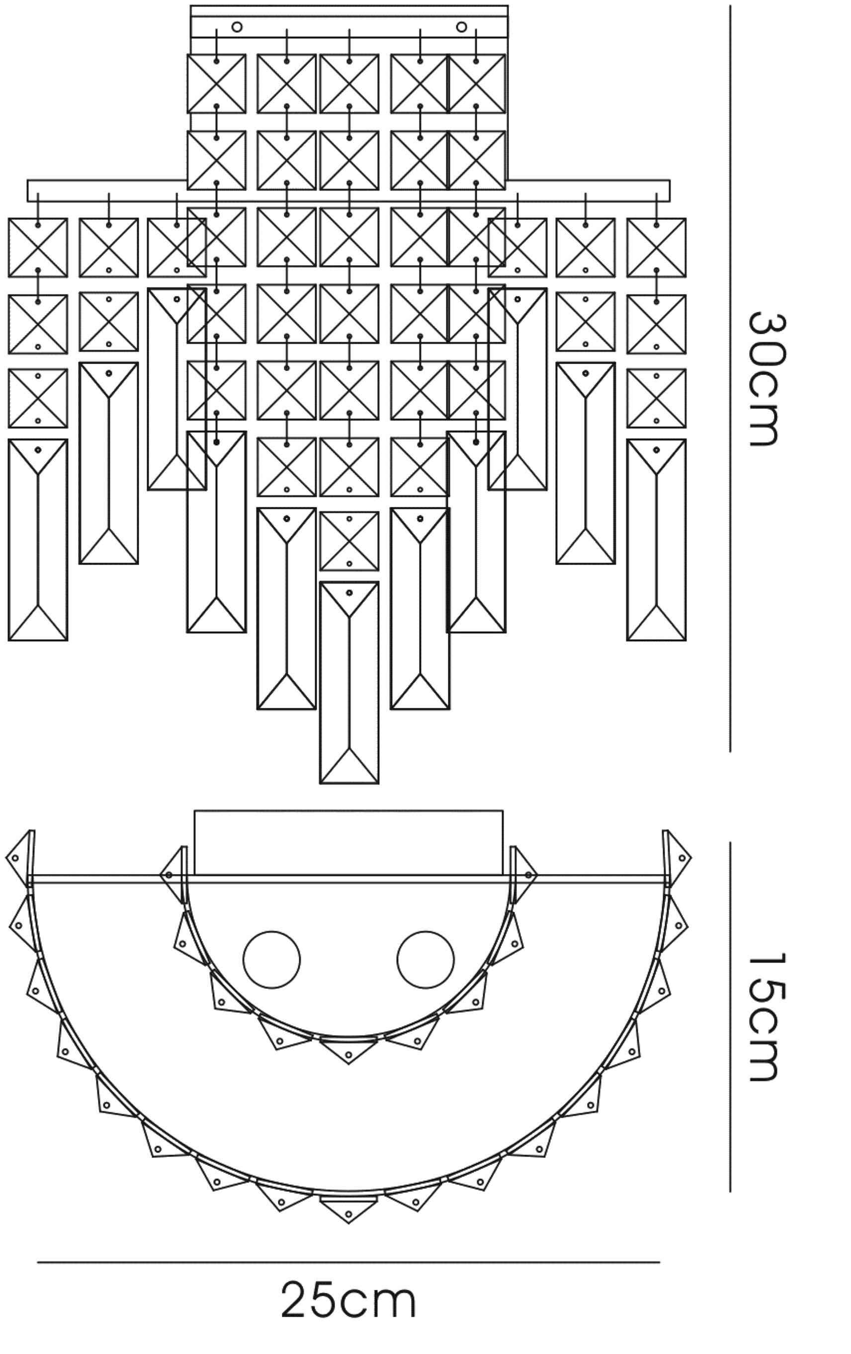 Maddison Polished Chrome Crystal Wall Lights Diyas Flush Crystal Wall Lights
